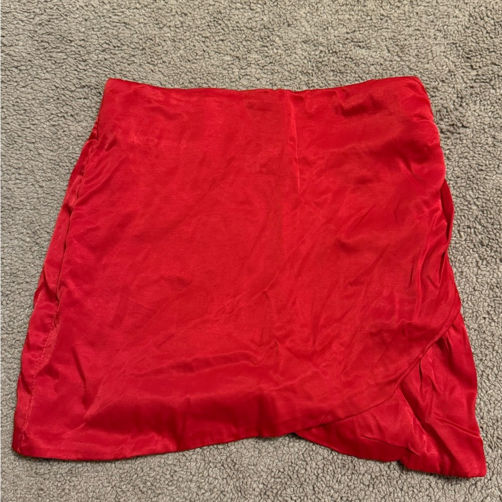 Zara Bold Red Skirt